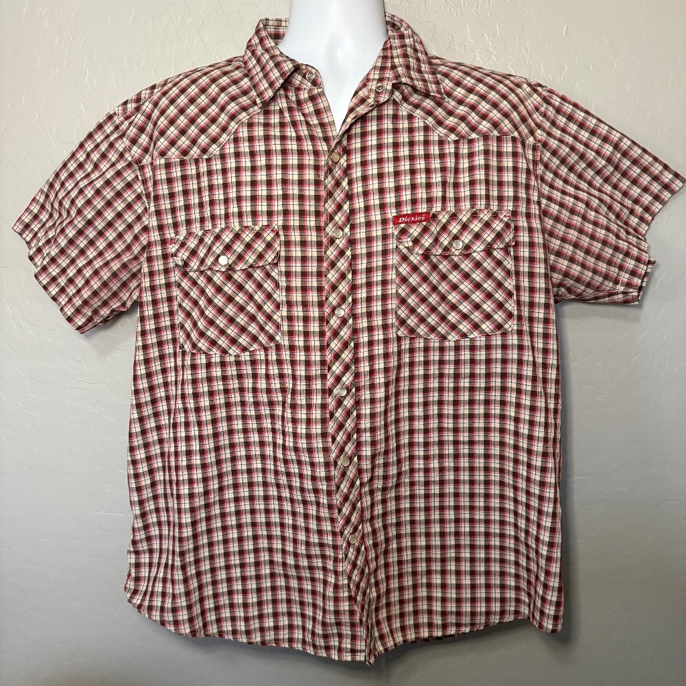 Dickies Button-Down Pearl Snap‎ Shirt Size XL